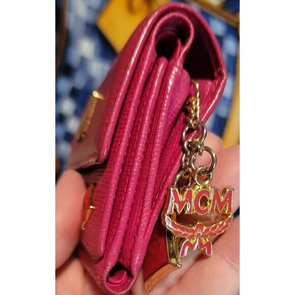 MCM Double Snap Tri-Fold Wallet with Charms EUC - Picture 7 of 11